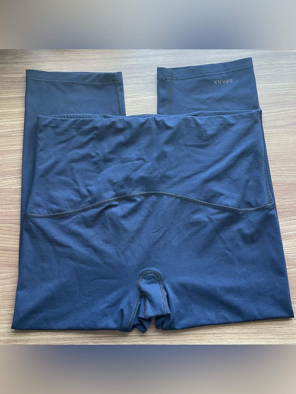 SPANX Navy Blue High Rise Tummy Control Cropped Leggings XL NWOT